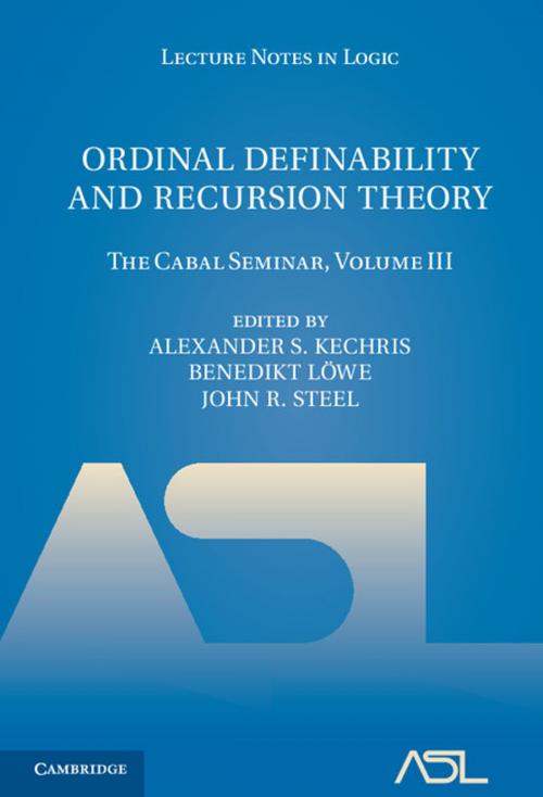 Cover of the book Ordinal Definability and Recursion Theory: Volume 3 by , Cambridge University Press