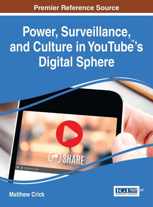 Cover of the book Power, Surveillance, and Culture in YouTube™'s Digital Sphere by Matthew Crick, IGI Global