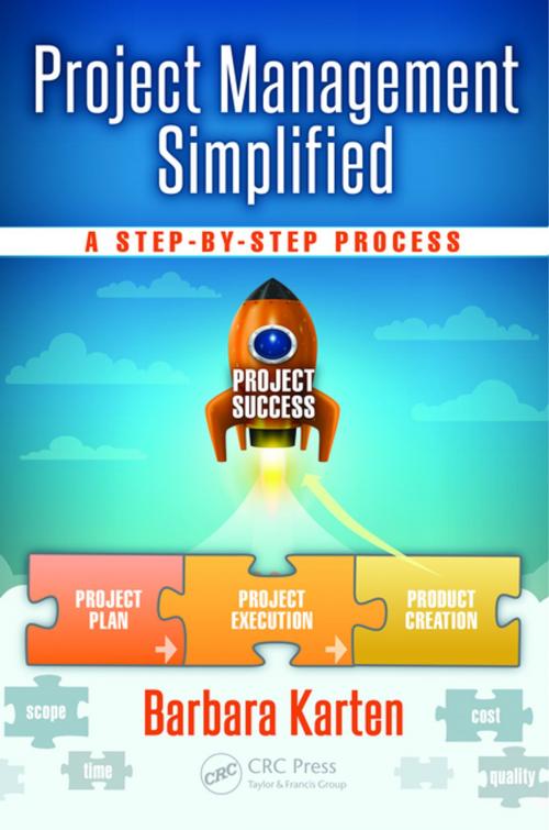 Cover of the book Project Management Simplified by Barbara Karten, CRC Press