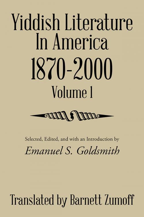 Cover of the book Yiddish Literature in America 1870–2000 by Barnett Zumoff, Xlibris US