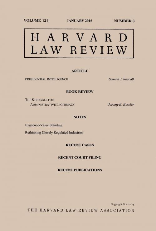 Cover of the book Harvard Law Review: Volume 129, Number 3 - January 2016 by Harvard Law Review, Quid Pro, LLC