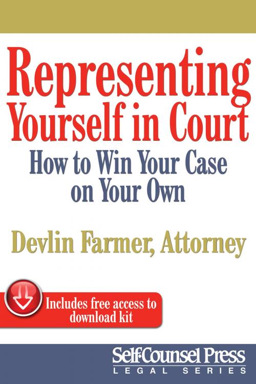 Cover of the book Representing Yourself In Court (US) by Devlin Farmer, Self-Counsel Press