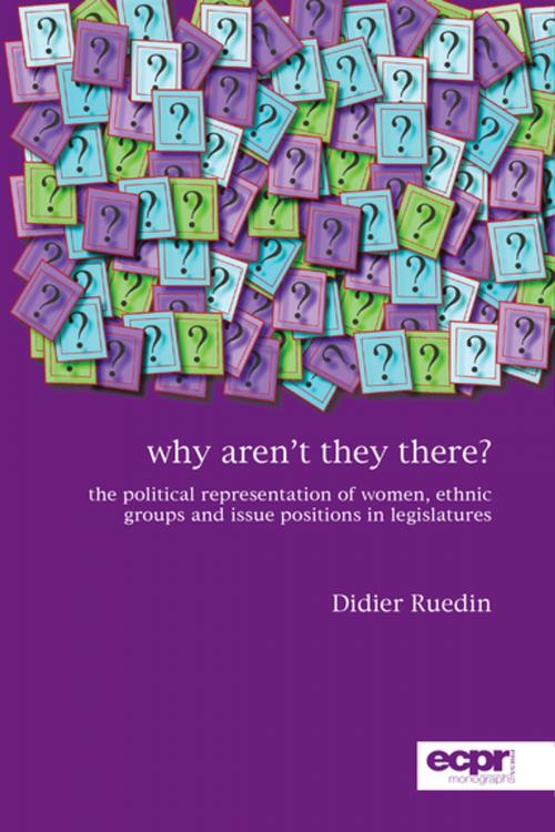 Cover of the book Why aren't they there? by Didier Ruedin, Rowman & Littlefield International