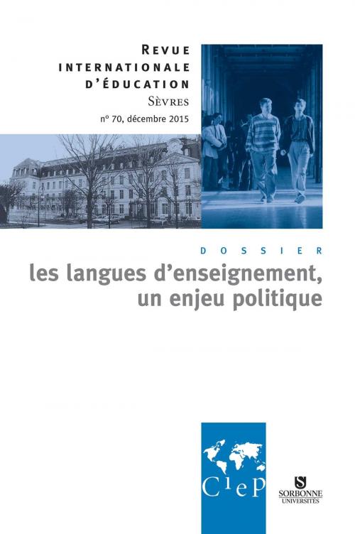 Cover of the book Les langues d'enseignement, un enjeu politique - Revue internationale d'éducation Sèvres 70 - Ebook by CIEP, Didier