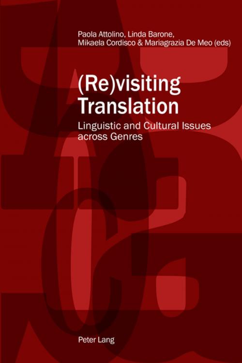 Cover of the book (Re)visiting Translation by , Peter Lang