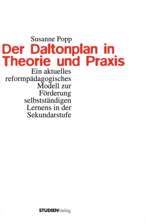 Cover of the book Der Daltonplan in Theorie und Praxis by Susanne Popp, StudienVerlag