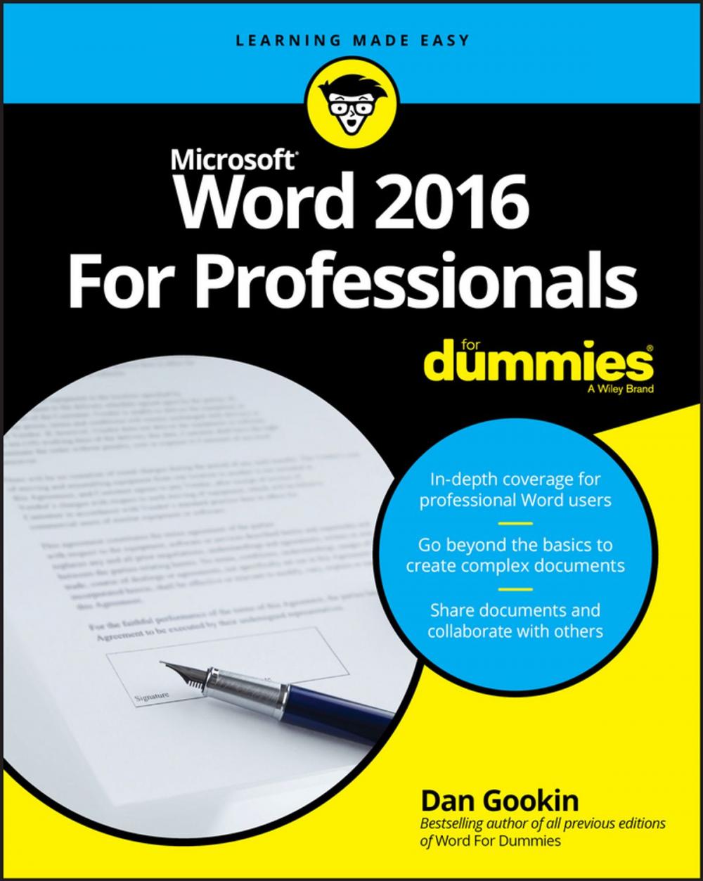 Big bigCover of Word 2016 For Professionals For Dummies