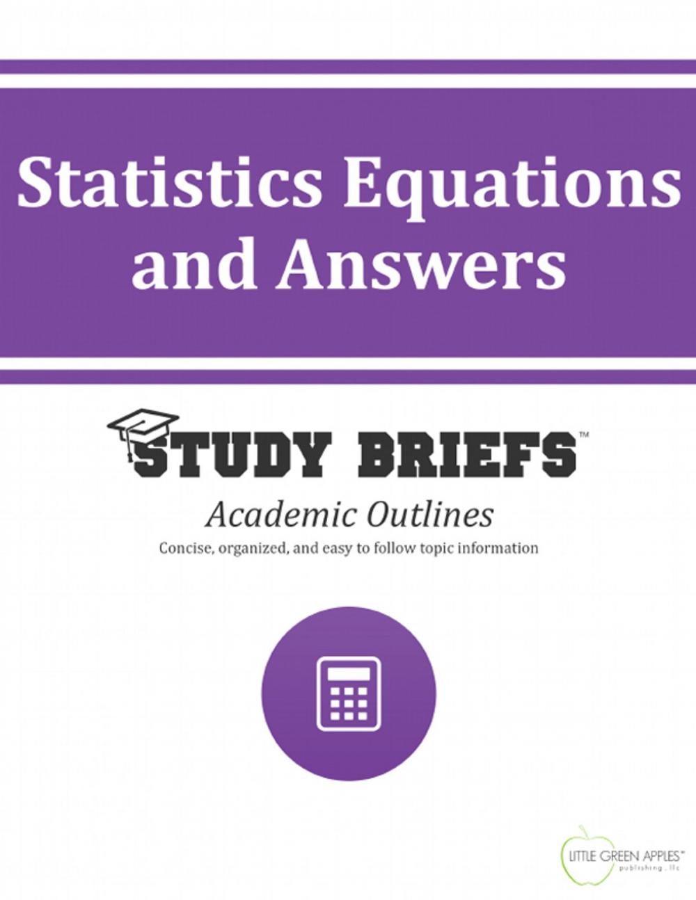 Big bigCover of Statistics Equations and Answers