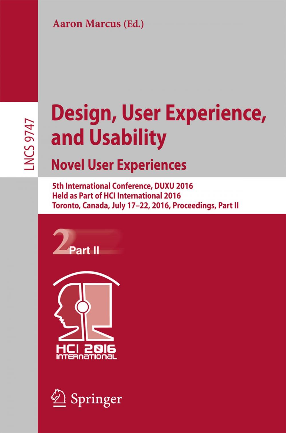 Big bigCover of Design, User Experience, and Usability: Novel User Experiences