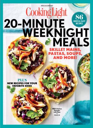 Book cover of COOKING LIGHT 20 Minute Weeknight Meals