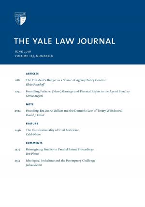 Cover of Yale Law Journal: Volume 125, Number 8 - June 2016