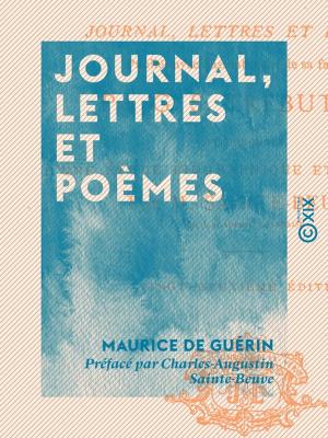 Cover of the book Journal, lettres et poèmes by Charles Monselet