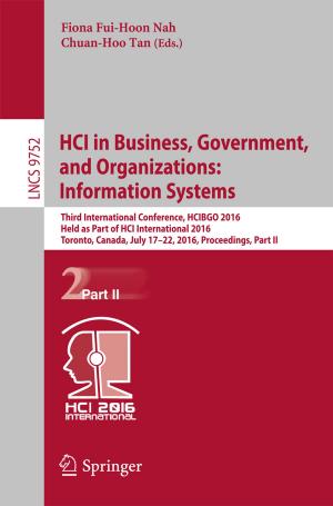 Cover of the book HCI in Business, Government, and Organizations: Information Systems by Erica Salkin, Logan Shenkel