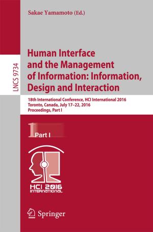 Cover of Human Interface and the Management of Information: Information, Design and Interaction