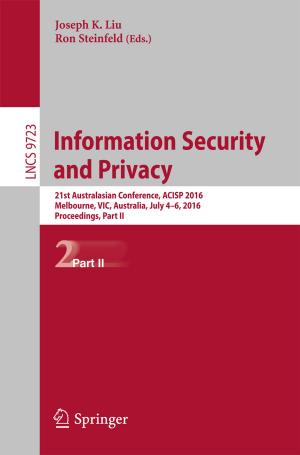 Cover of the book Information Security and Privacy by Peter He, Lian Zhao, Sheng Zhou, Zhisheng Niu