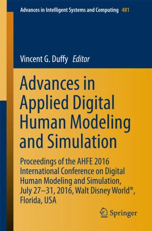 Cover of the book Advances in Applied Digital Human Modeling and Simulation by Kent Schroeder