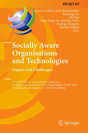 Cover of the book Socially Aware Organisations and Technologies. Impact and Challenges by Sonja C. Grover