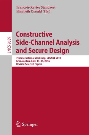 Cover of the book Constructive Side-Channel Analysis and Secure Design by Alberto Asquer