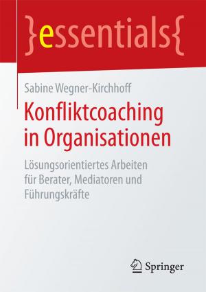 Cover of the book Konfliktcoaching in Organisationen by Klaus von Sicherer, Eva Čunderlíková
