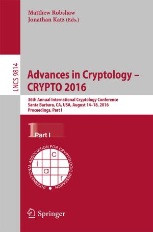 bigCover of the book Advances in Cryptology – CRYPTO 2016 by 