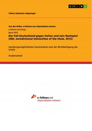 Cover of the book Der Fall Deutschland gegen Italien und sein Nachspiel (IGH, Jurisdictional Immunities of the State, 2012) by Andre Blum