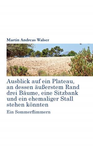 Cover of the book Ausblick auf ein Plateau, an dessen äussertem Rand drei Bäume, eine Sitzbank und ein ehemaliger Stall stehen könnten by Monika Lautner