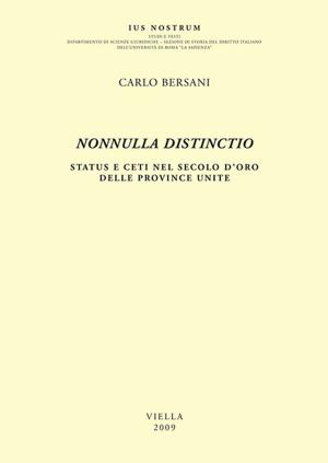 Cover of the book Nonnulla distinctio by Stefano Maria Cingolani