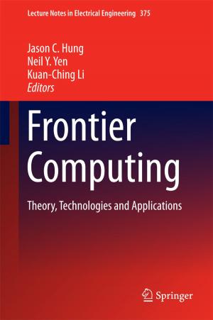 Cover of the book Frontier Computing by Balamati Choudhury, Pavani Vijay Reddy, Rakesh Mohan Jha