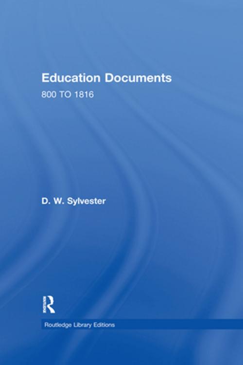Cover of the book Education Documents by D. W. Sylvester, Taylor and Francis