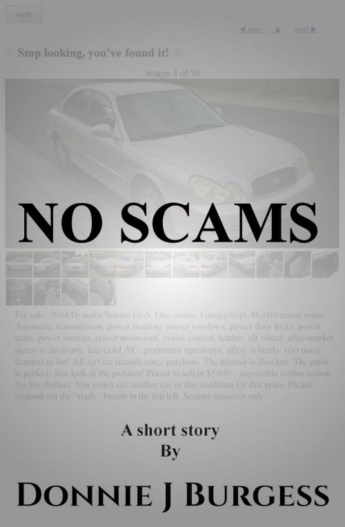 Cover of the book No Scams by Donnie J Burgess, Donnie J Burgess