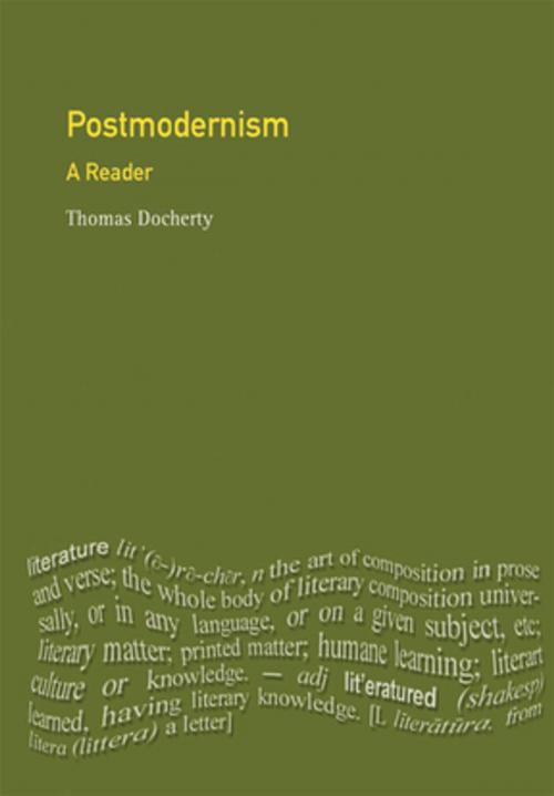Cover of the book Postmodernism by Thomas Docherty, Taylor and Francis