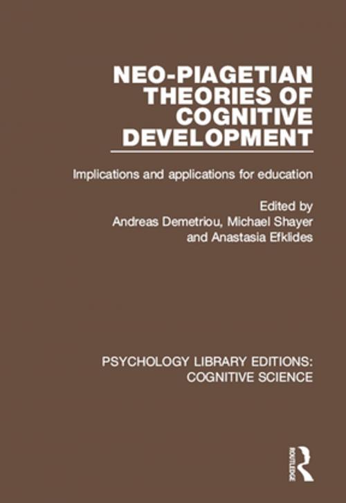 Cover of the book Neo-Piagetian Theories of Cognitive Development by , Taylor and Francis