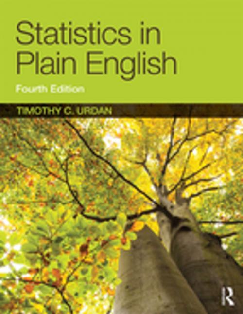 Cover of the book Statistics in Plain English by Timothy C. Urdan, Taylor and Francis