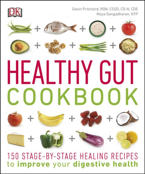 Cover of the book Healthy Gut Cookbook by Maya Gangadharan, NTP, Gavin Pritchard, RDN, CSSD, CD-N, CDE, DK Publishing