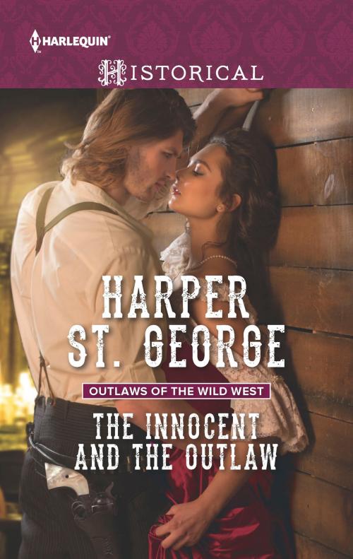 Cover of the book The Innocent and the Outlaw by Harper St. George, Harlequin