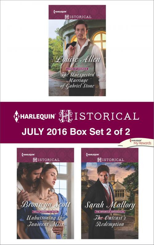 Cover of the book Harlequin Historical July 2016 - Box Set 2 of 2 by Louise Allen, Bronwyn Scott, Sarah Mallory, Harlequin