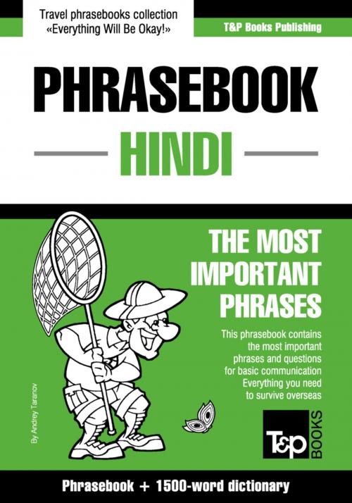 Cover of the book English-Hindi phrasebook and 1500-word dictionary by Andrey Taranov, T&P Books