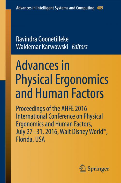 Cover of the book Advances in Physical Ergonomics and Human Factors by , Springer International Publishing