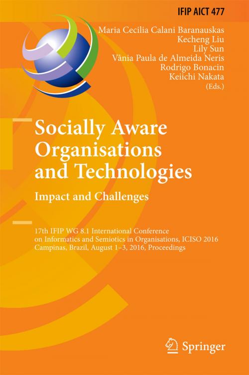 Cover of the book Socially Aware Organisations and Technologies. Impact and Challenges by , Springer International Publishing