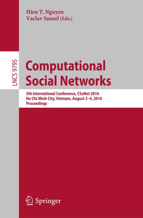 Cover of the book Computational Social Networks by , Springer International Publishing