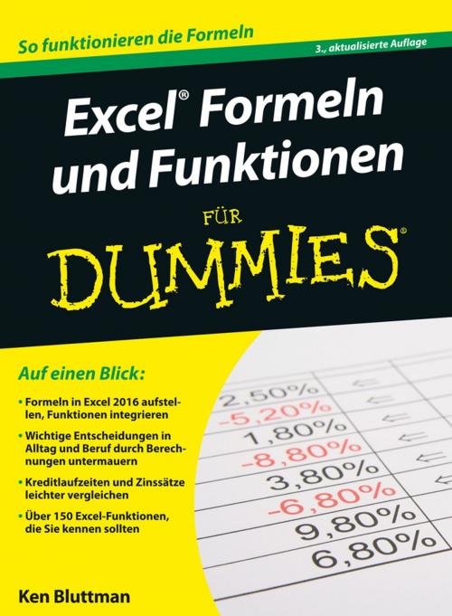 Cover of the book Excel Formeln und Funktionen für Dummies by Ken Bluttman, Wiley