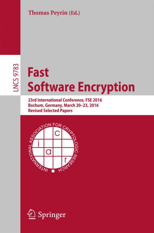 Cover of the book Fast Software Encryption by , Springer Berlin Heidelberg