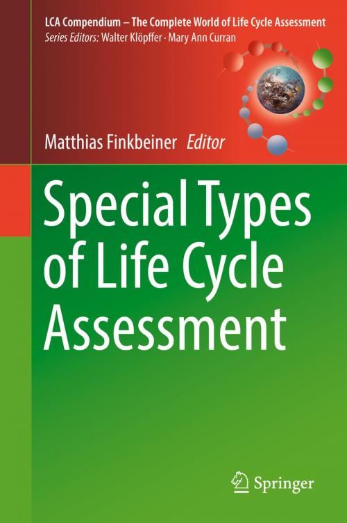 Cover of the book Special Types of Life Cycle Assessment by , Springer Netherlands