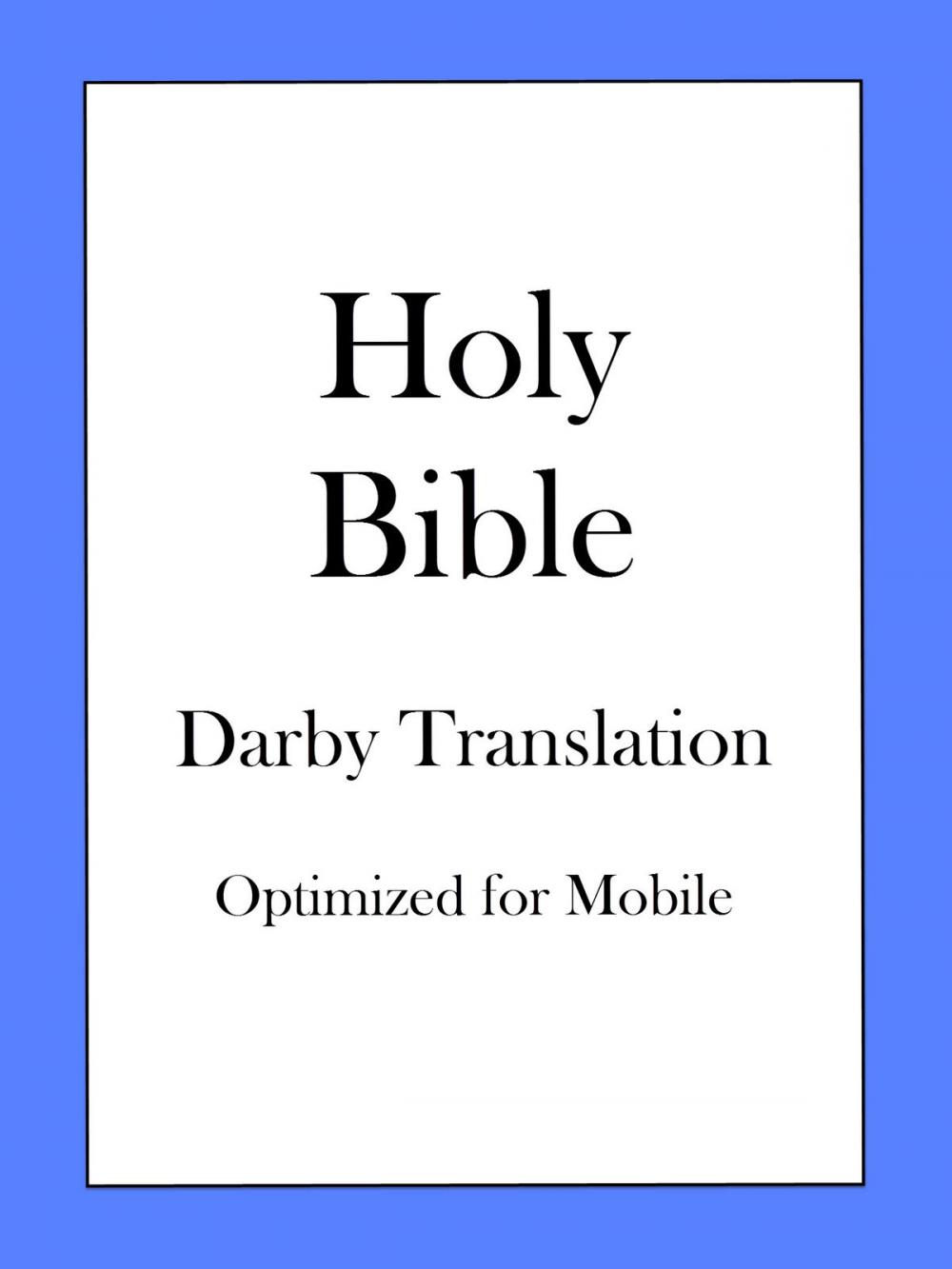Big bigCover of Holy Bible, Darby Translation