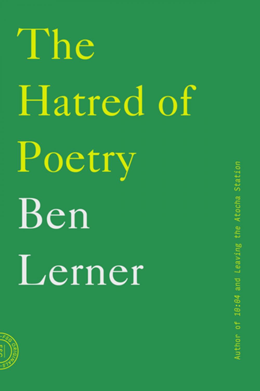 Big bigCover of The Hatred of Poetry