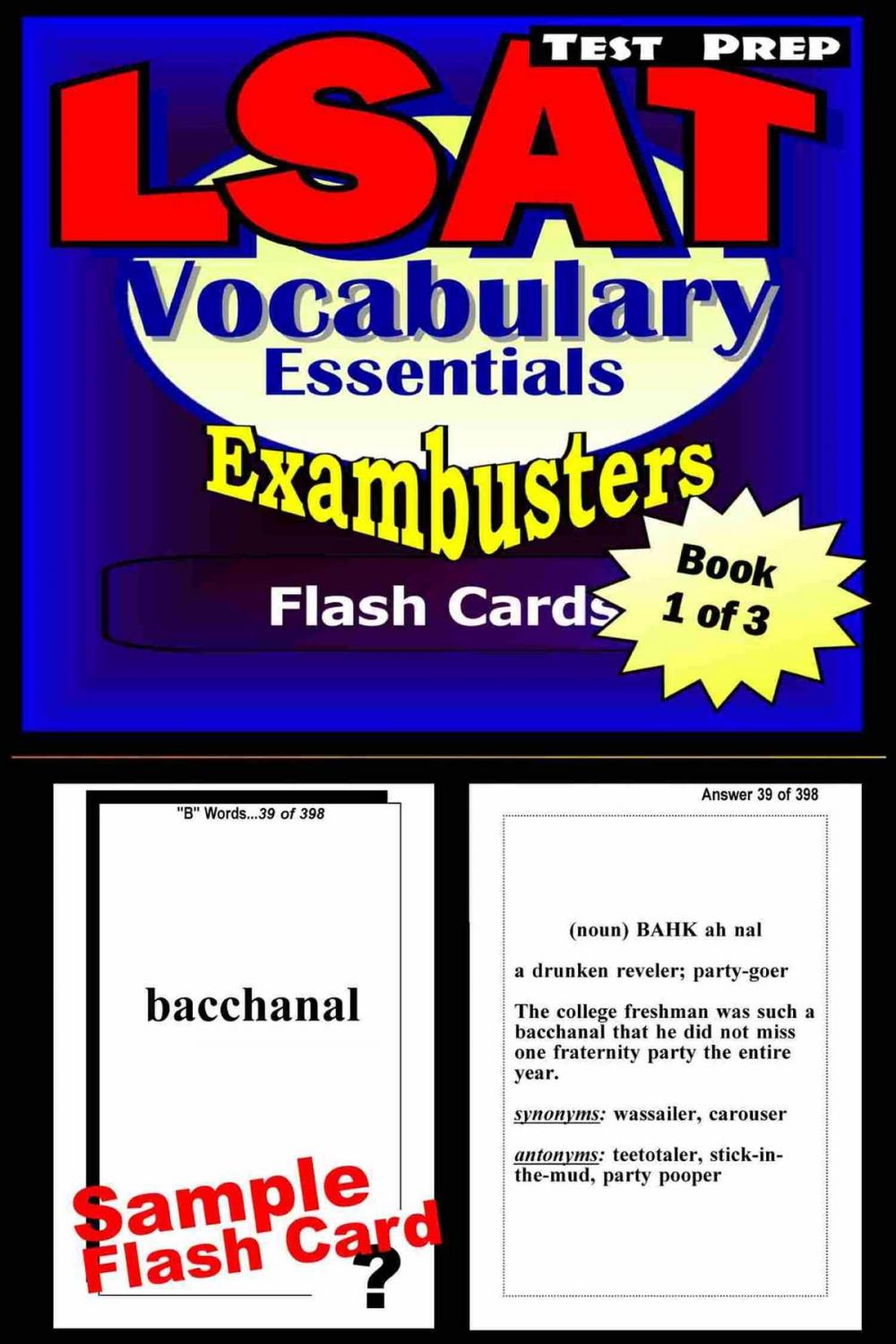 Big bigCover of LSAT Test Prep Essential Vocabulary--Exambusters Flash Cards--Workbook 1 of 3