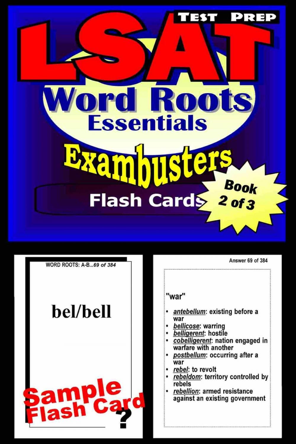 Big bigCover of LSAT Test Prep Essential Word Roots--Exambusters Flash Cards--Workbook 2 of 3