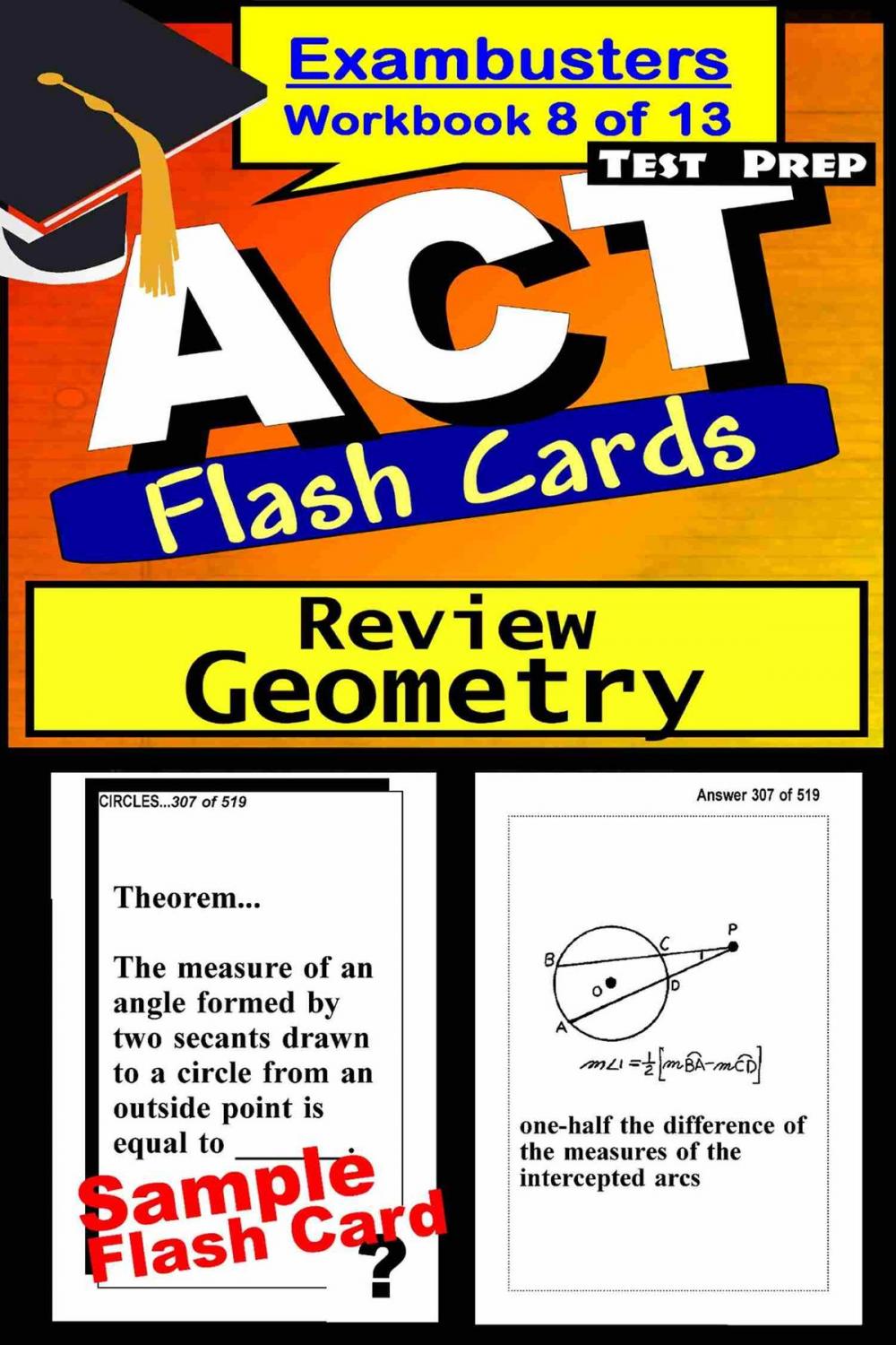 Big bigCover of ACT Test Prep Geometry Review--Exambusters Flash Cards--Workbook 8 of 13