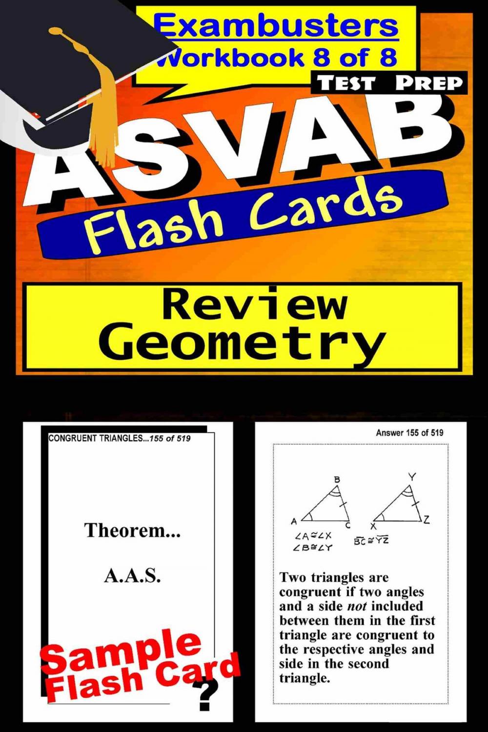 Big bigCover of ASVAB Test Prep Geometry Review--Exambusters Flash Cards--Workbook 8 of 8