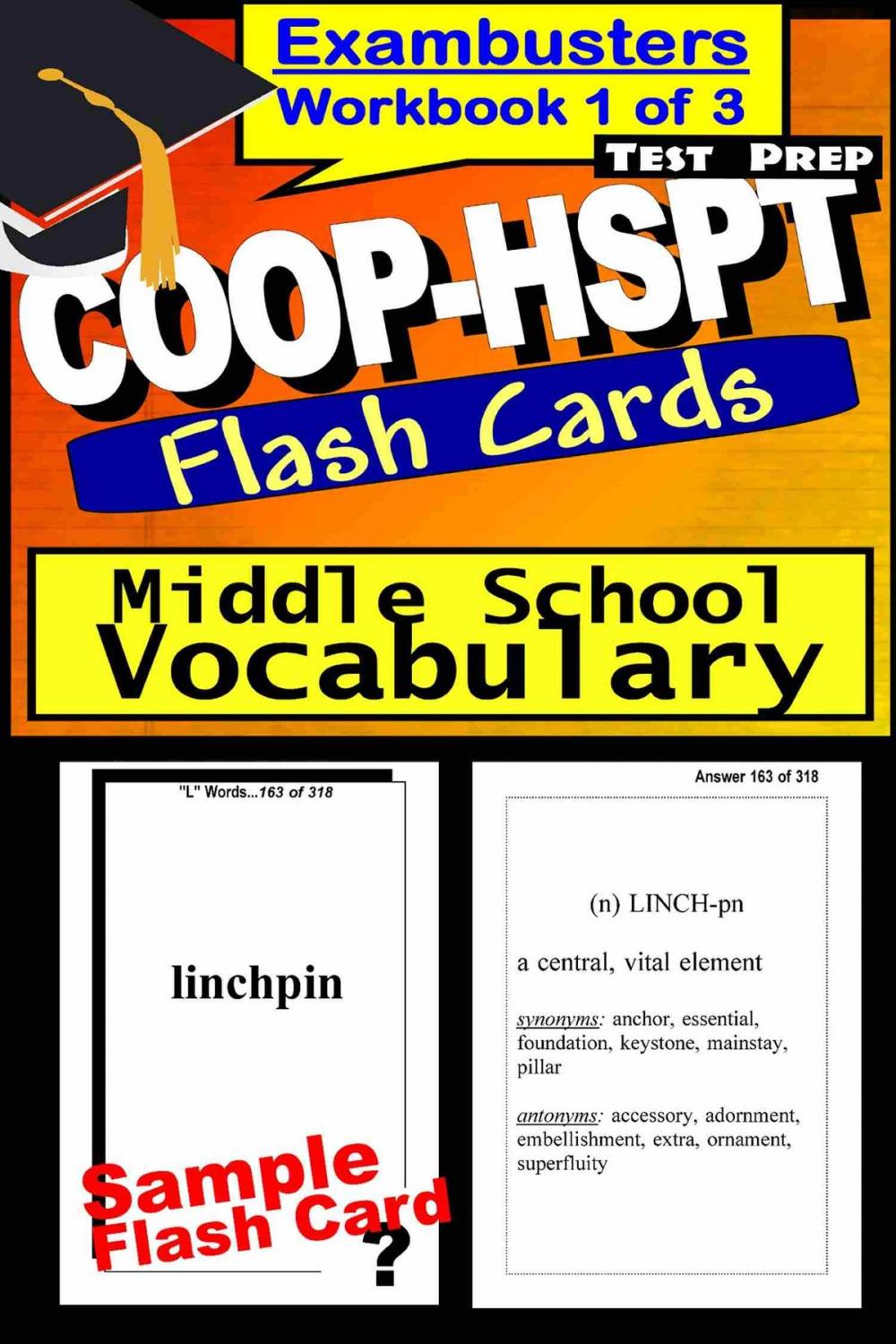 Big bigCover of COOP-HSPT Test Prep Essential Vocabulary Review--Exambusters Flash Cards--Workbook 1 of 3